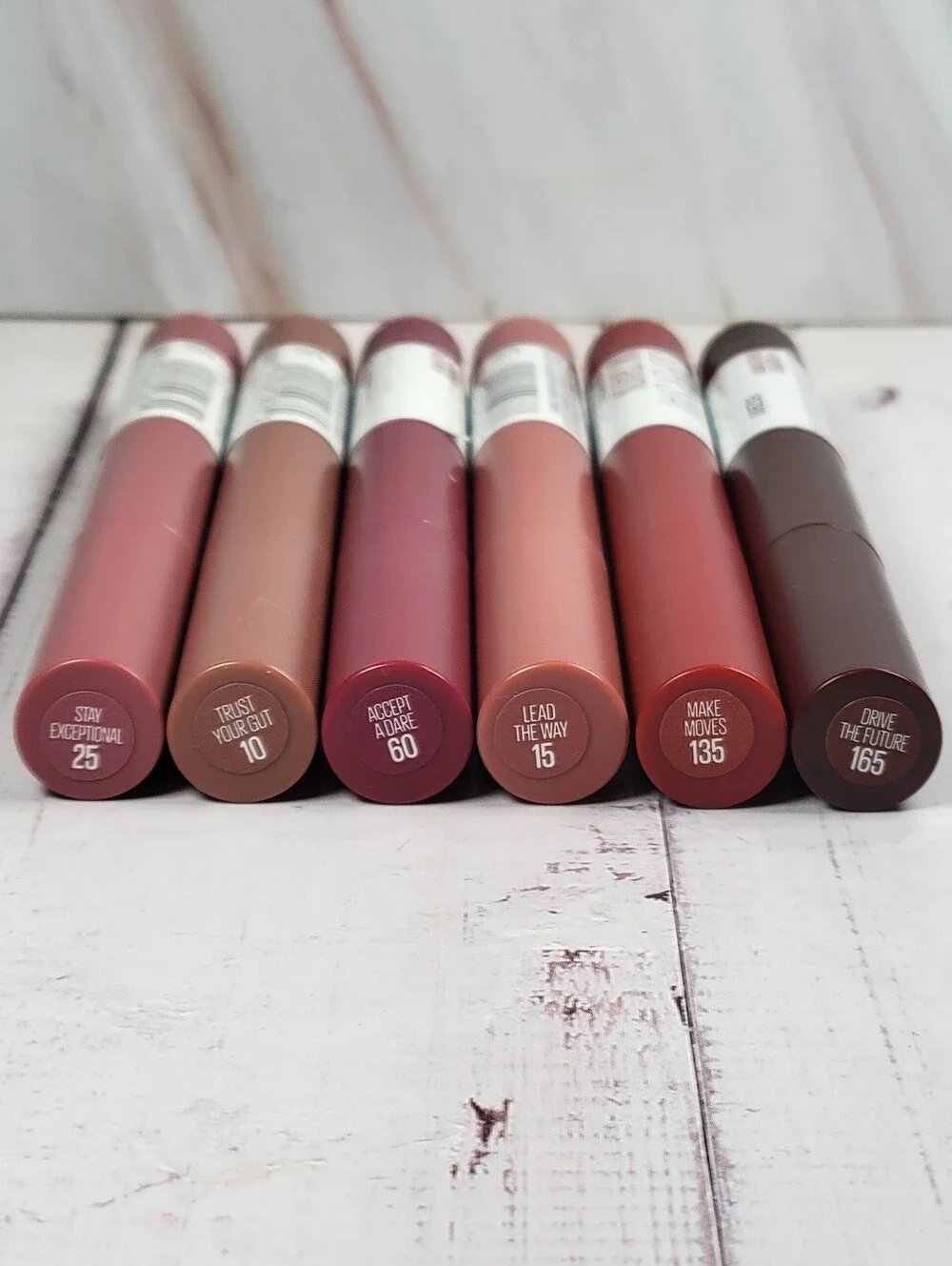 6 Piece Maybelline Super Stay Matte Ink Crayon Lipstick Bundle NEW!